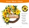 15“ Sunflower Summer Floral Wreath for Front Door with Welcome Sign,Sunflower Daisy Yellow Summer Wreath for Door Wall Front Porch Home Decoration Outdoor
